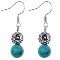 boucle-d'oreille bleu turquoise